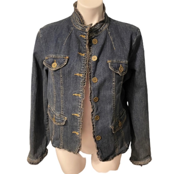 Anthropologie Jackets & Blazers - #25 Anthropologie Crazy Horse Vintage Denim Jeans Jacket
